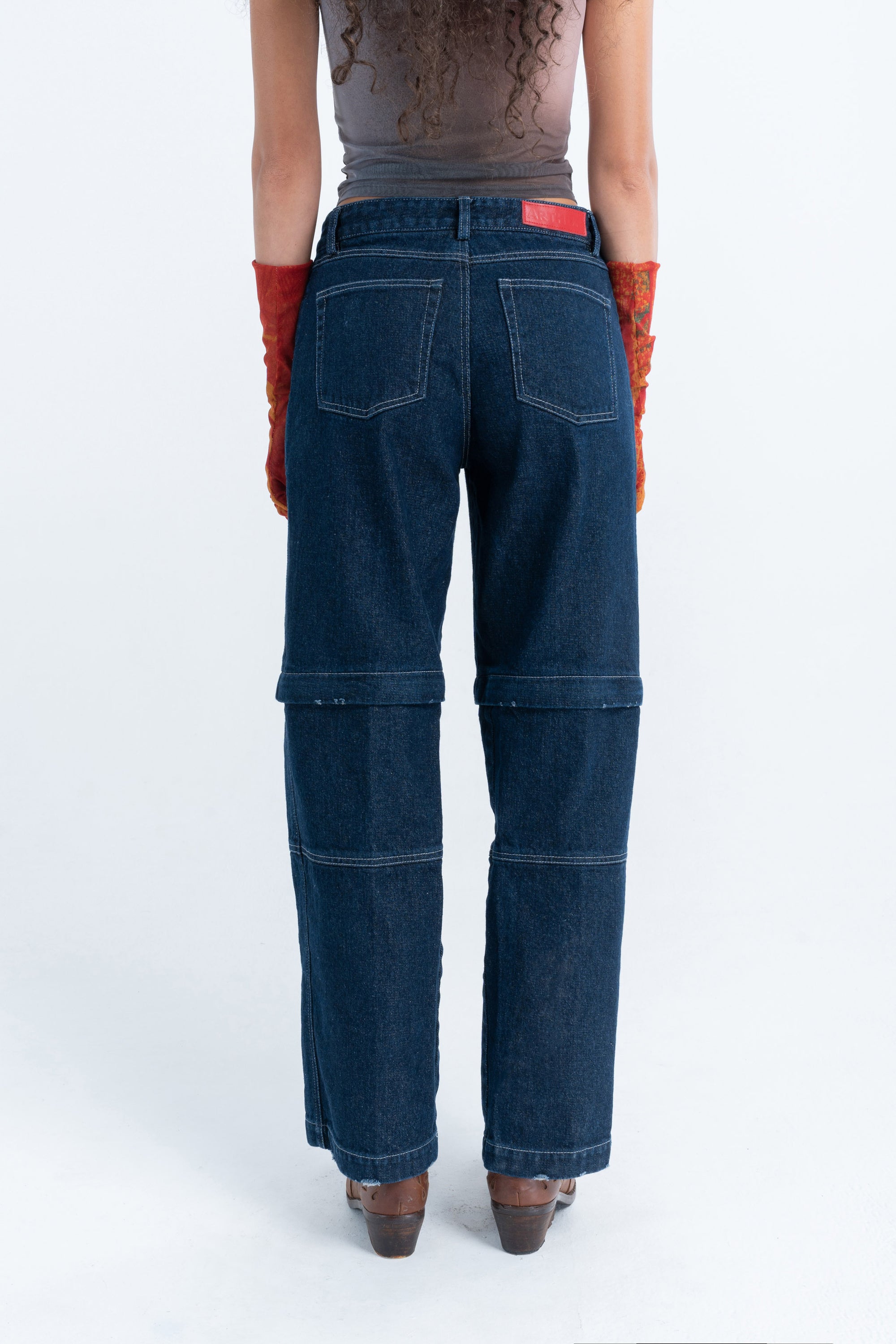 Arthur Apparel Mid-Rise Detachable Denim Pant