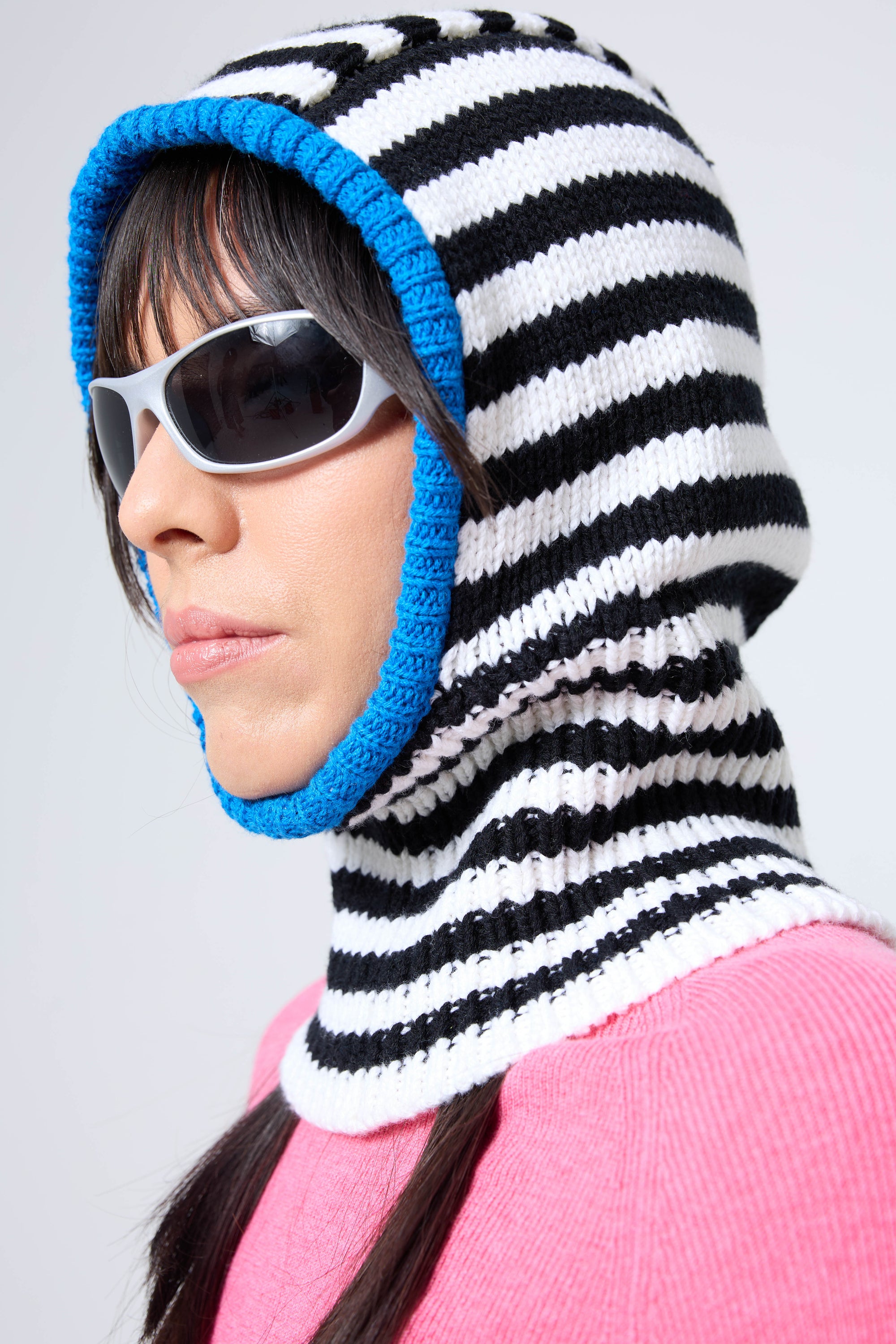 Mini Stripe Balaclava in Calibrate/Mono