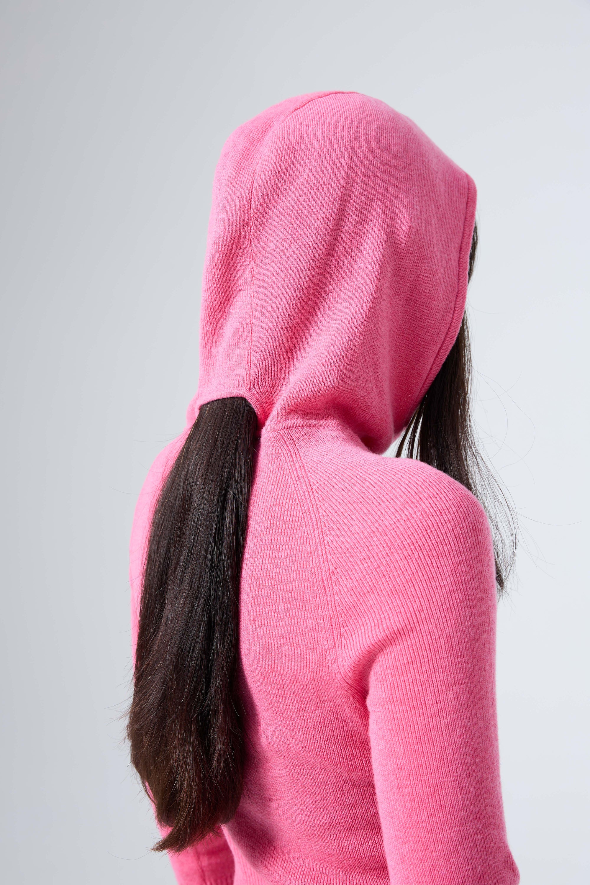 Hooded Skivvy in Pigment Pink