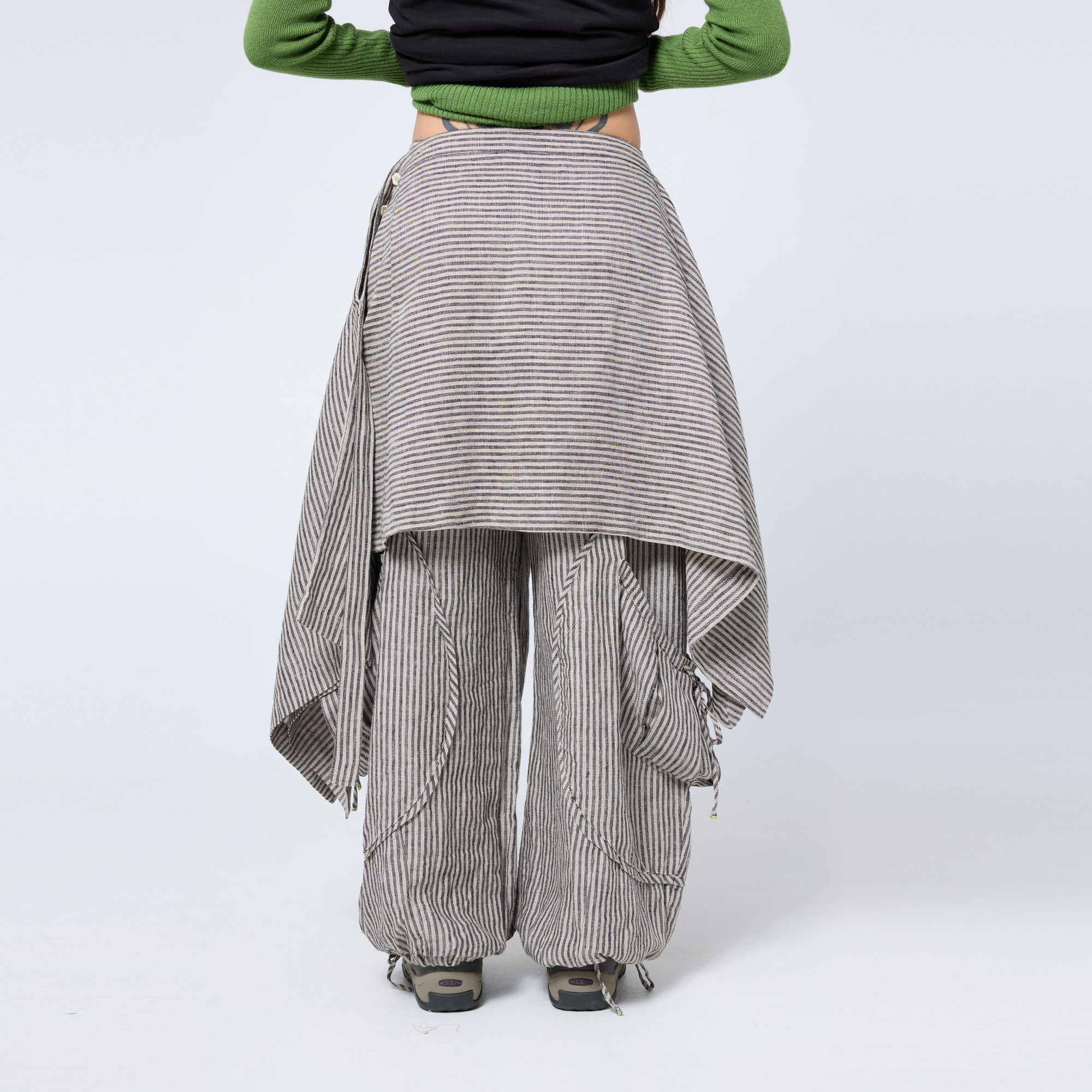 Origami Skirt in Earth Stripe