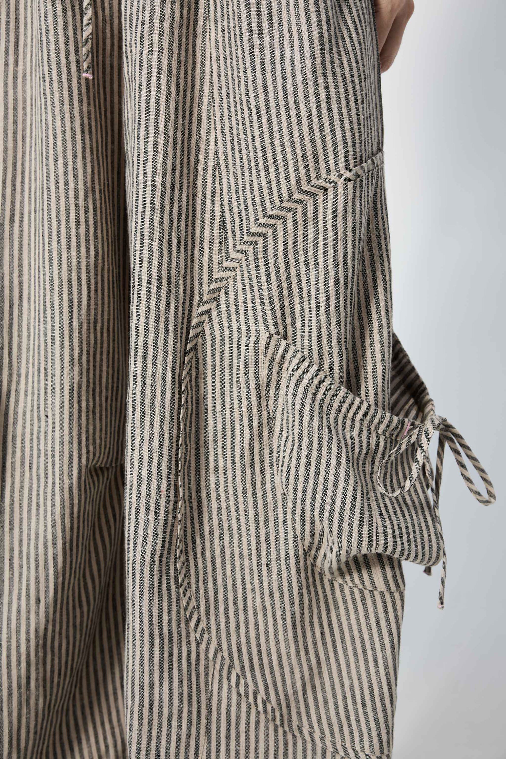 Arthur Apparel cargo pant with adjustable ankle and grey stripes