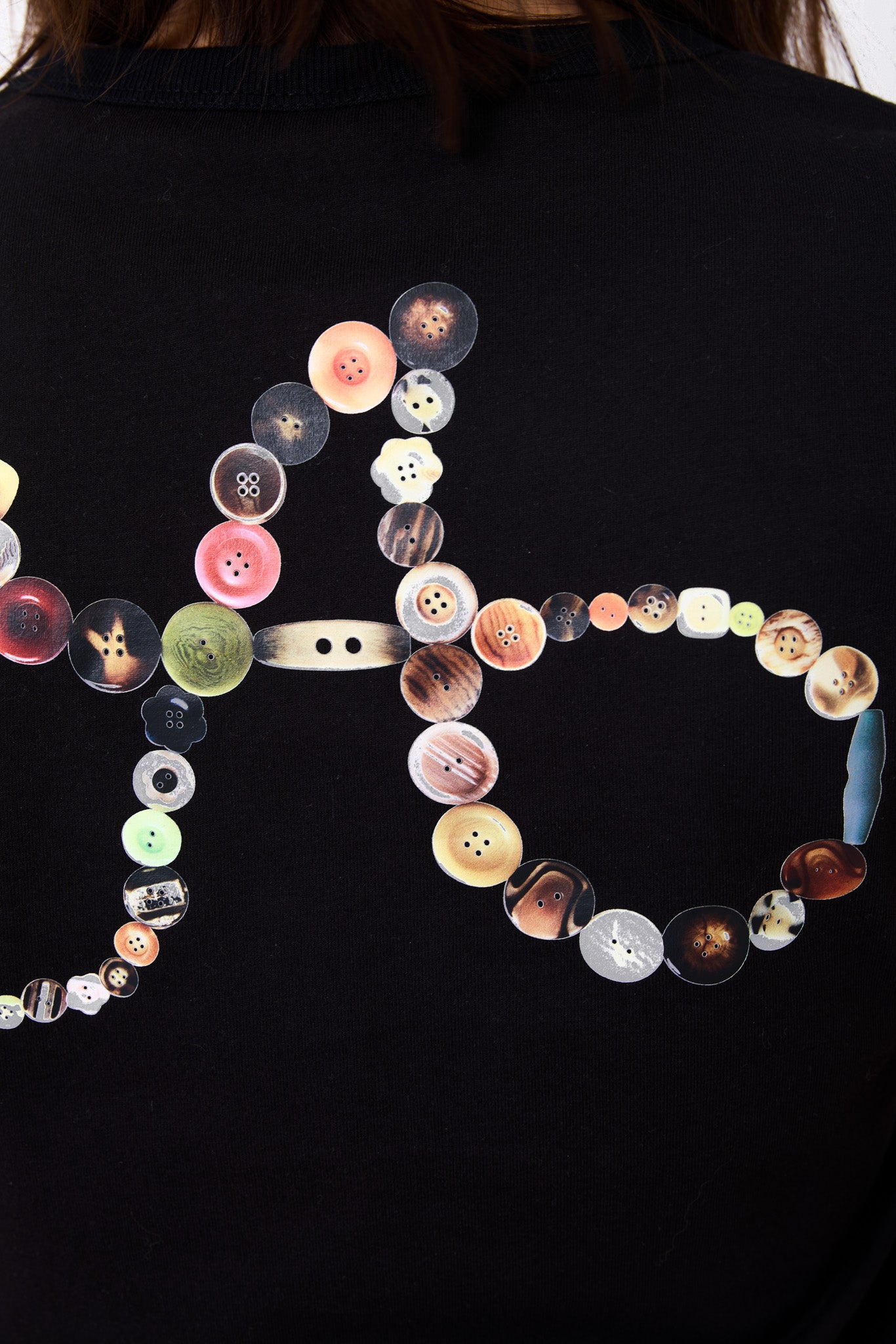 Arthur Apparel standard black tee with heart print