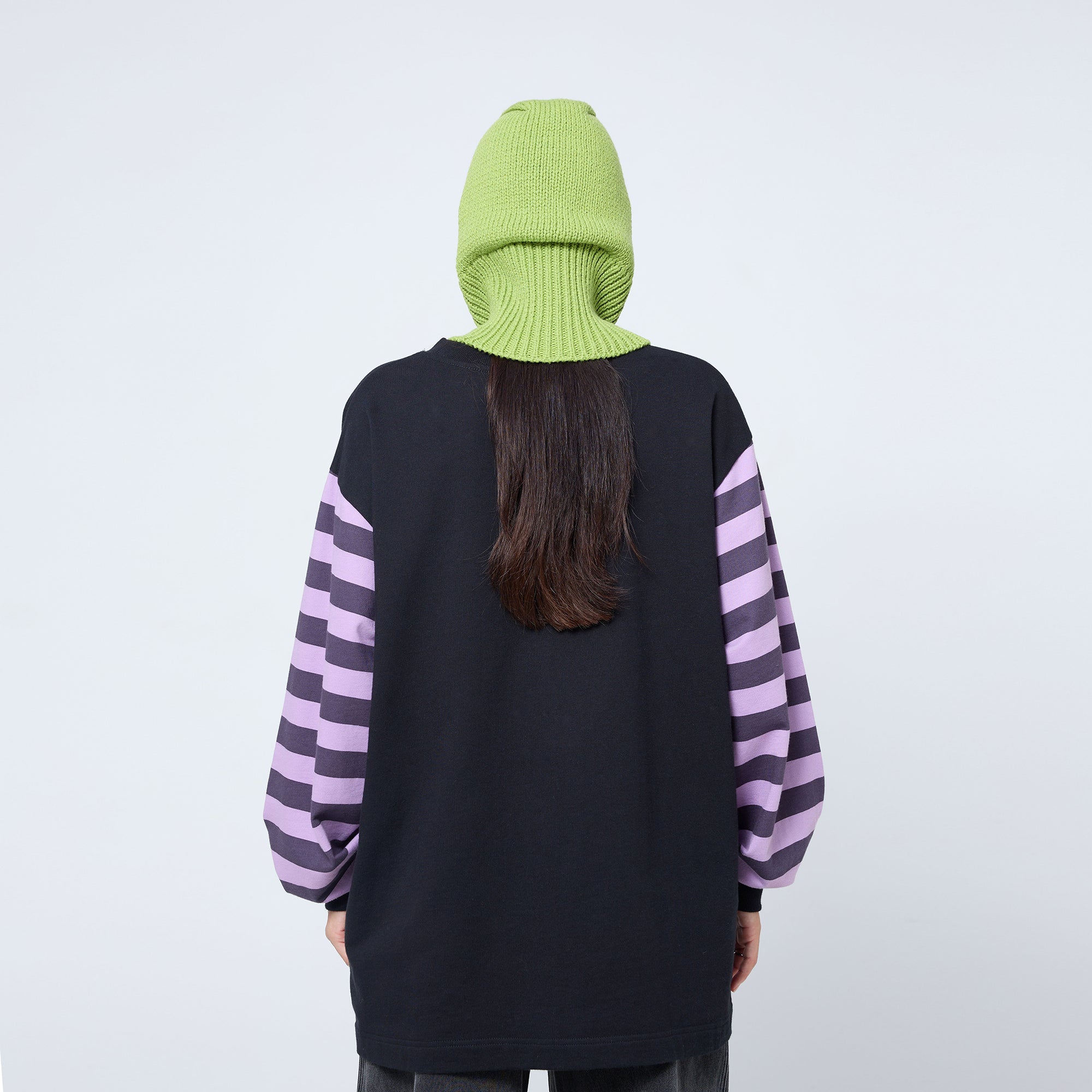 Arthur Apparel black long sleeve tshirt  with graphic silver heart print